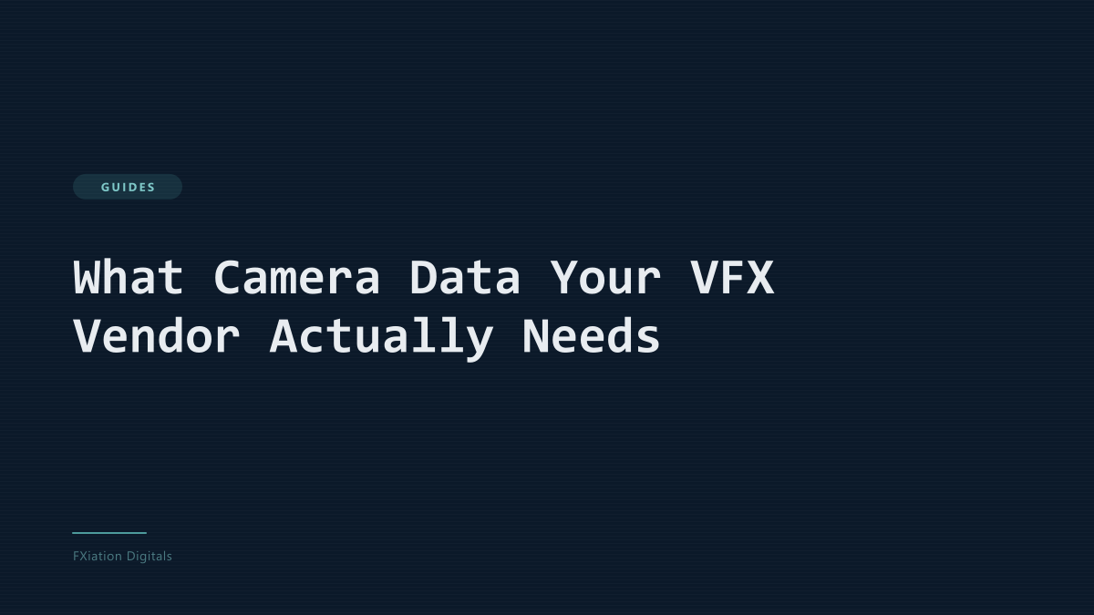 What Camera Data Your VFX Vendor Actually Needs