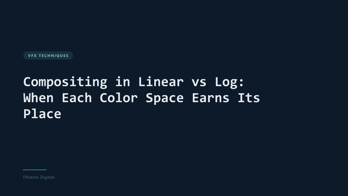 Compositing in Linear vs Log: When Each Color Space Earns Its Place